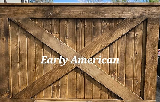 Farmhouse style barn door x frame pet gate in Early American